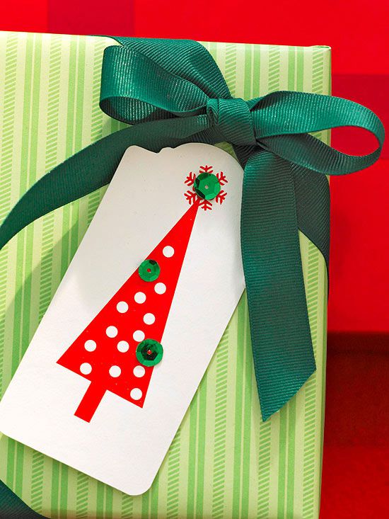 Christmas Tree gift tag