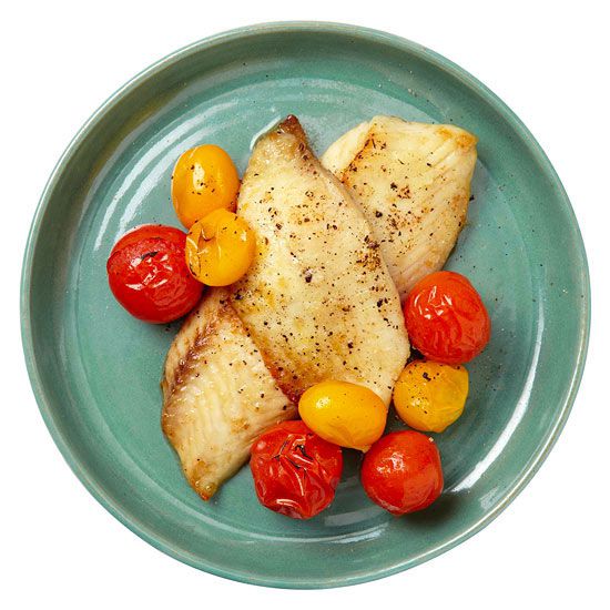 Wednesday: Broiled Fish with Cherry Tomatoes