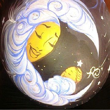Painted Mom in the Moon Belly