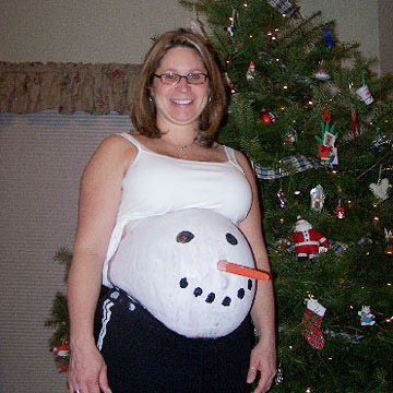 Painted Snowman Belly