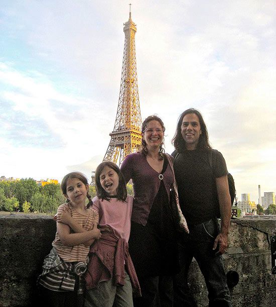 Catherine Newman and family in Paris