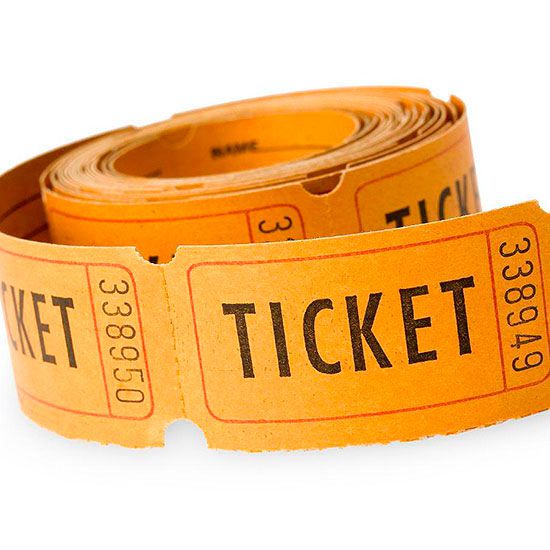Orange ticket roll