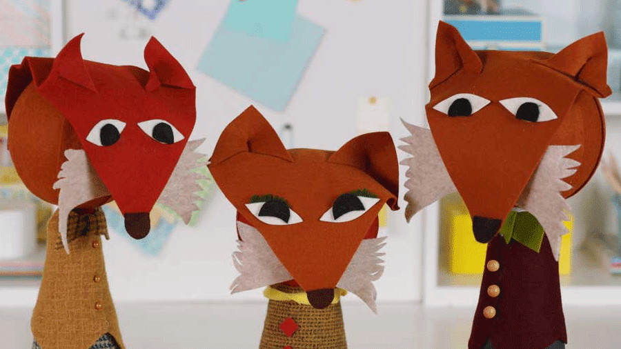 Crafts for Kids: Mama and Papa Fox
