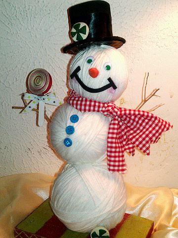 Yarn Snowman