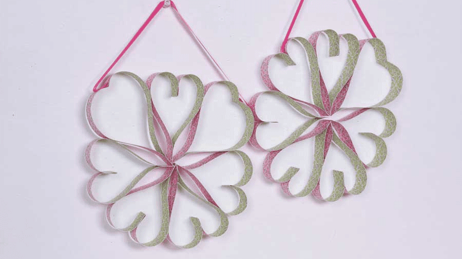 Valentine's Day Heart Wreath Craft