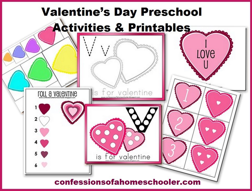 Valentines Day Preschool Activities and Printable