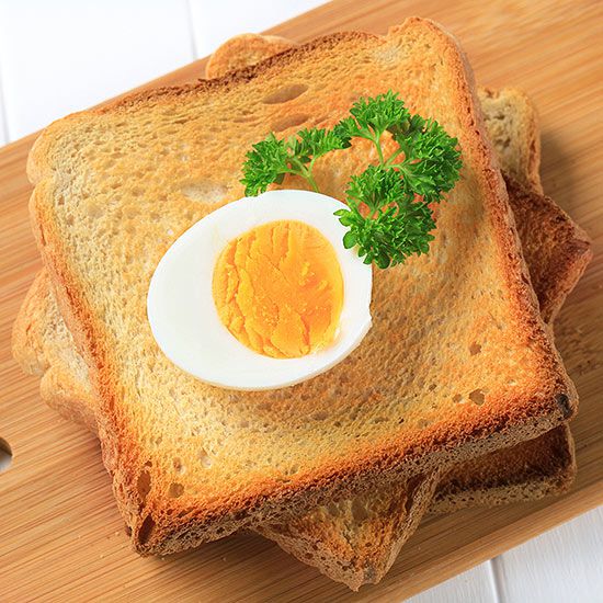 Toast with boiled egg