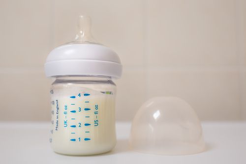 Milk in bottle