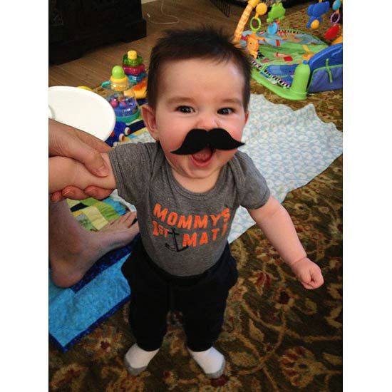 Kid with mustache