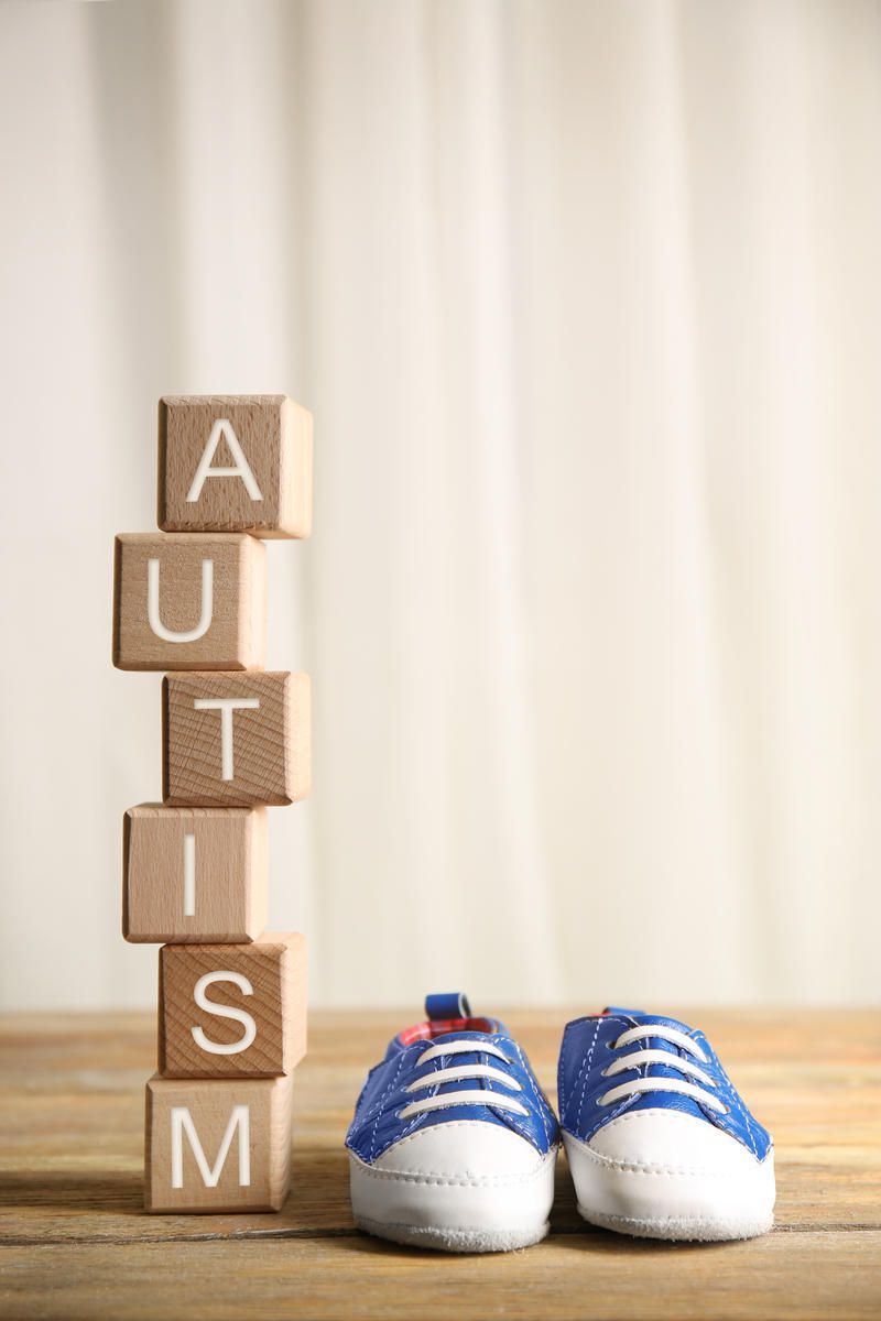 autism spelled in baby blocks