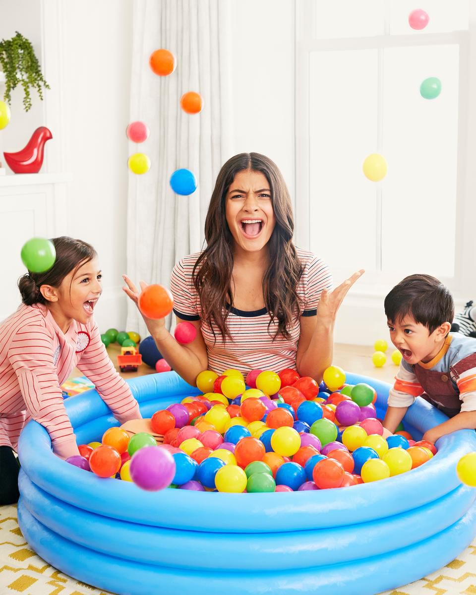 Mother Yells Sitting In Ball Pit With Kids