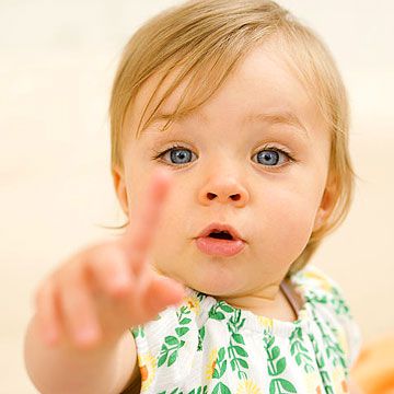 toddler pointing