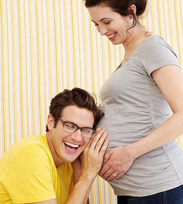 happy pregnant couple