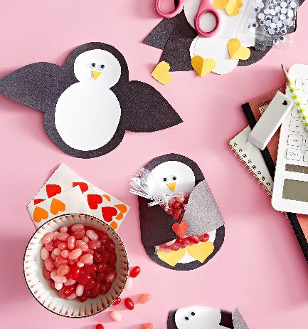 Penguin Craft for Valentines Day
