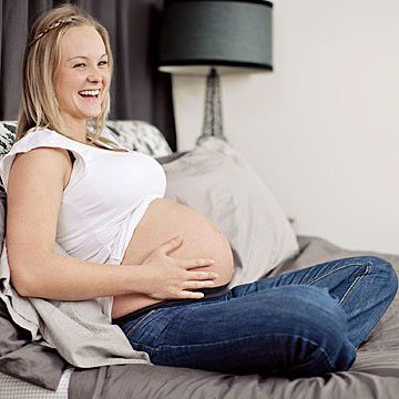 pregnant woman happy
