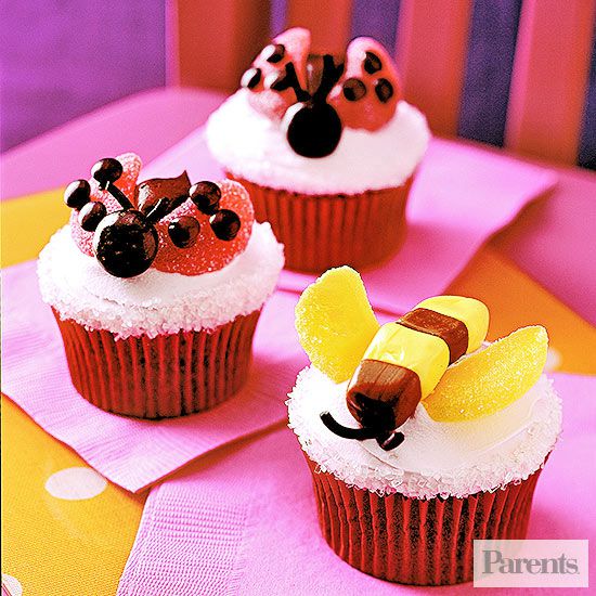 Love-Bug Cupcakes