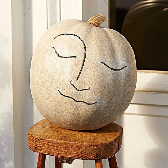 Pumpkin with moon face
