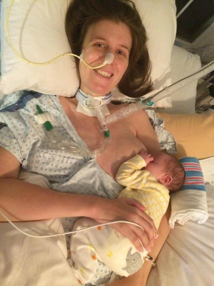 mom with ALS breastfeeding