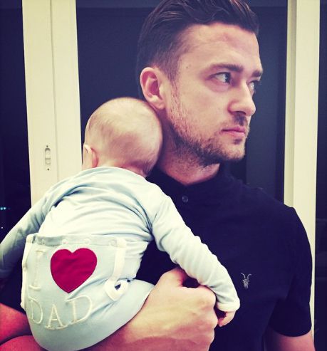 Justin Timberlake and baby Silas