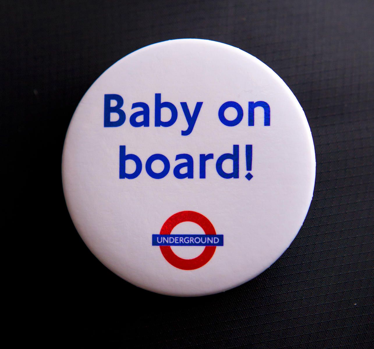 baby on board button for London Underground