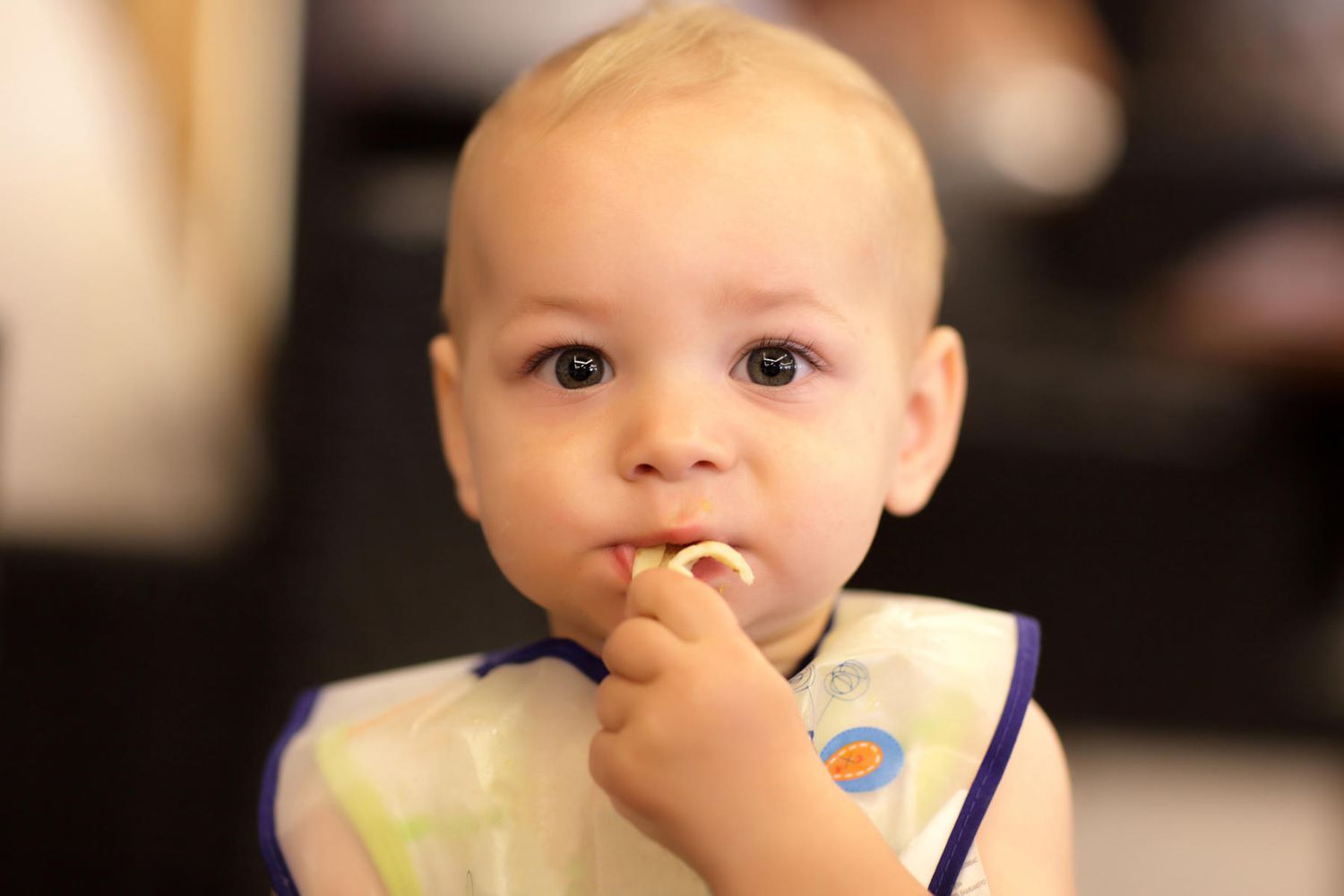 baby eating at restaurant