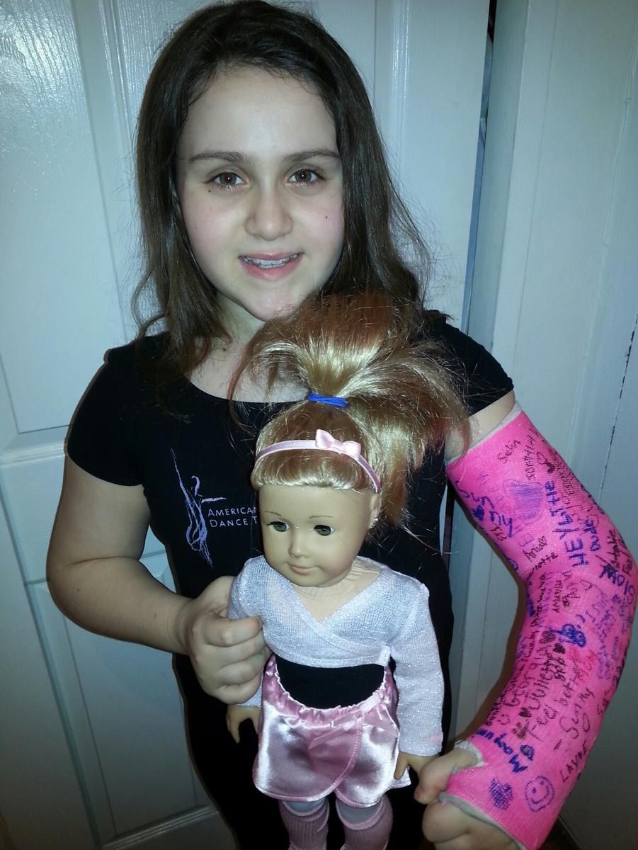 Isabella in a Cast following Urgent Care Visit