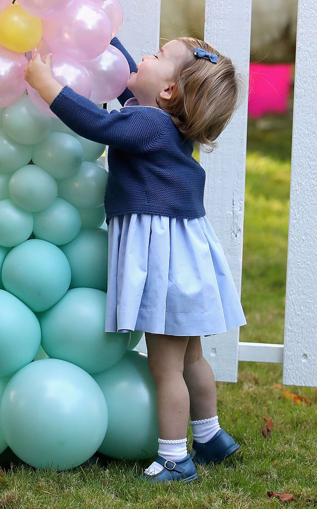 Princess Charlotte Playing With Balloons