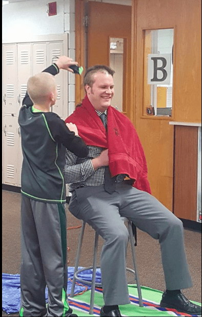 School Principal Head Shave