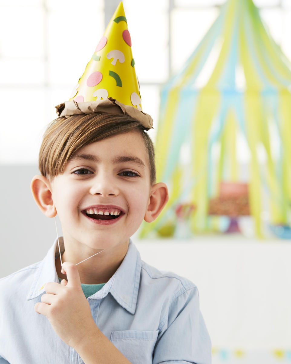 Birthday Craft Hat Party Pizza Cone Hat