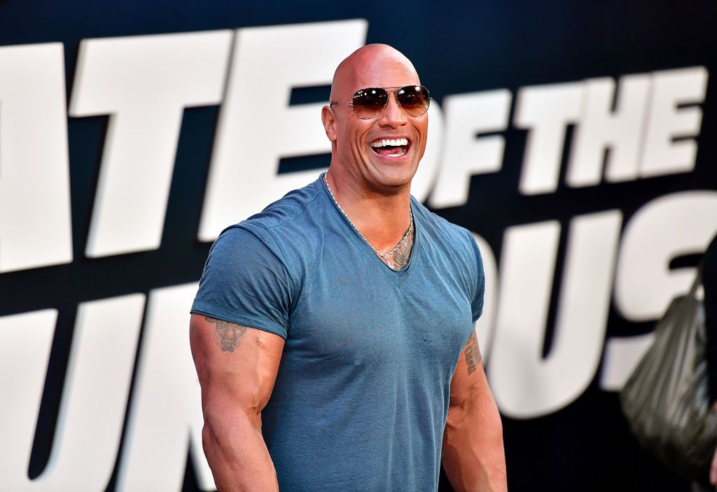 The Rock Dwayne Johnson at Fast and Furious Premiere 2017