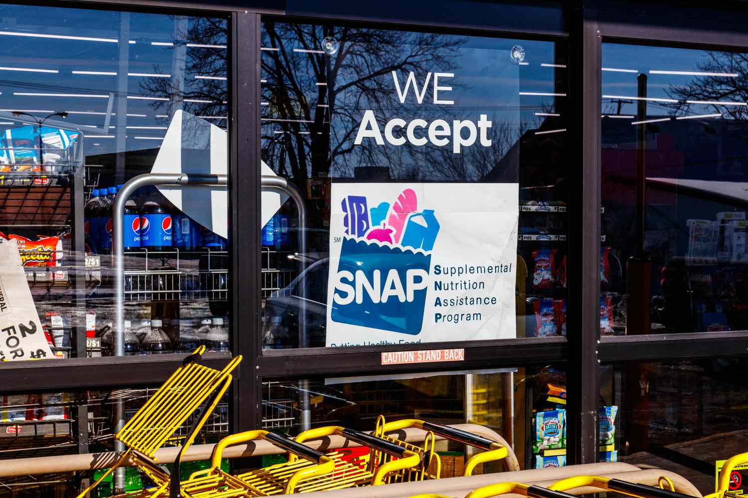SNAP Program Sign Outside Retailer