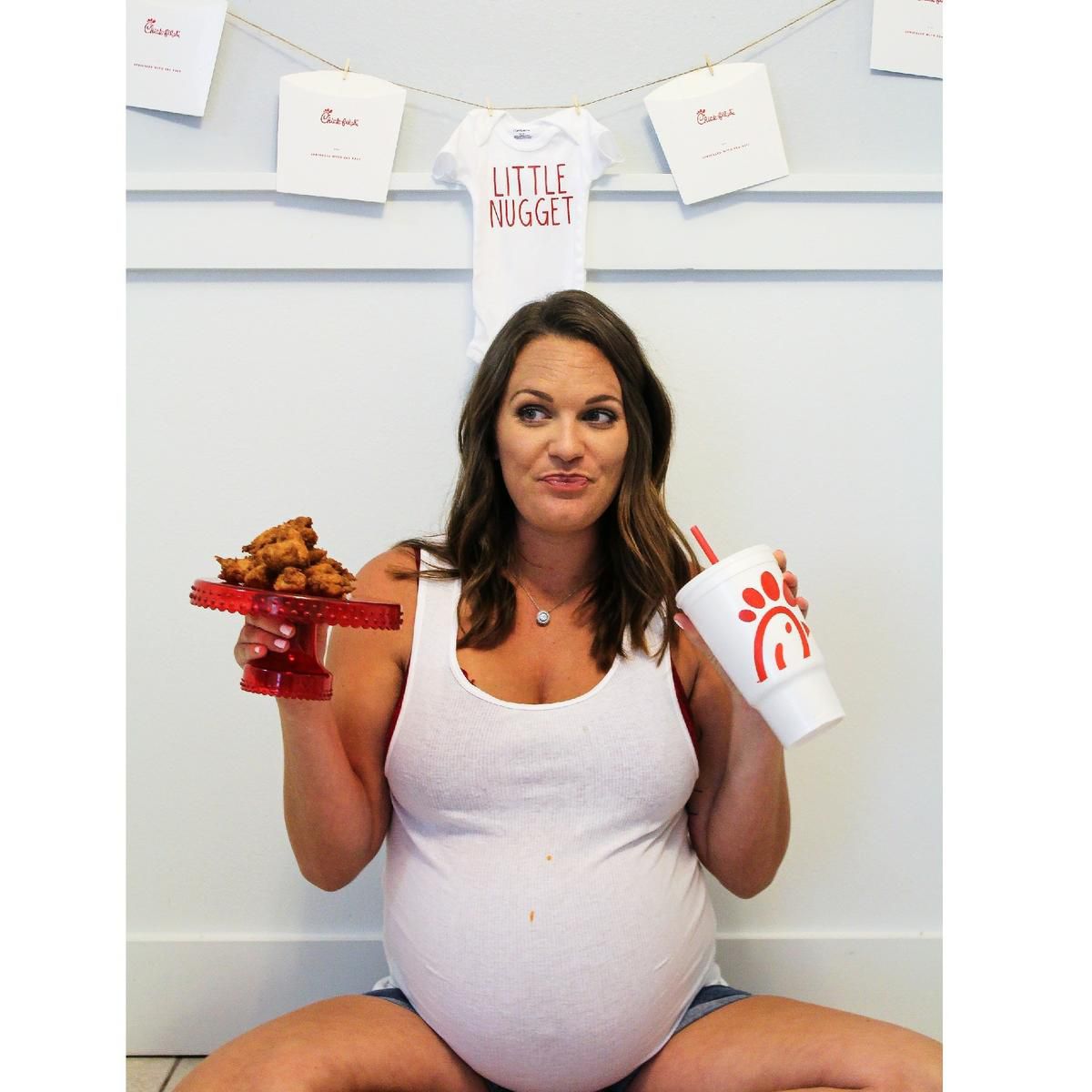 Chick fil a maternity shoot