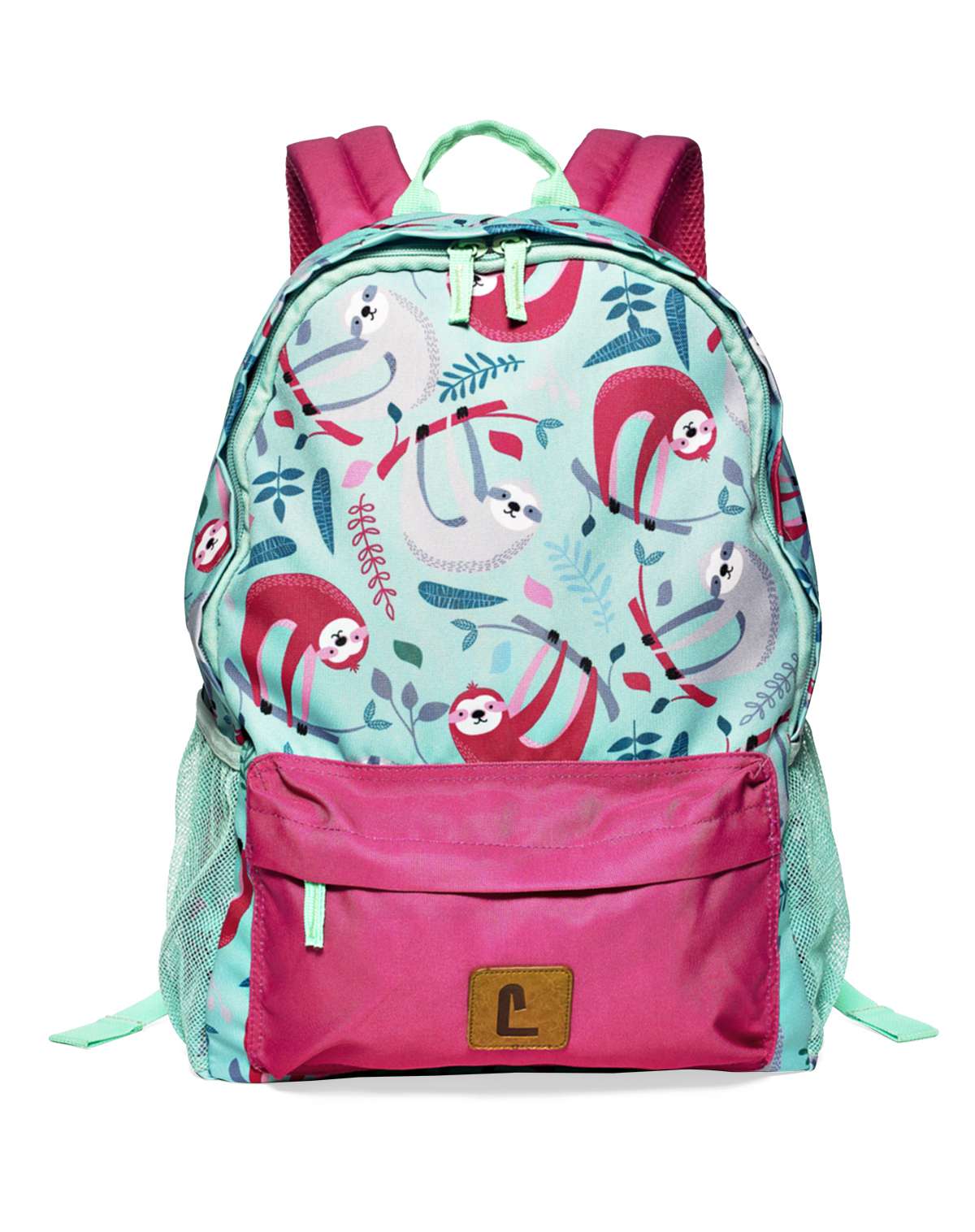 Blue and Pink Sloth Backpack
