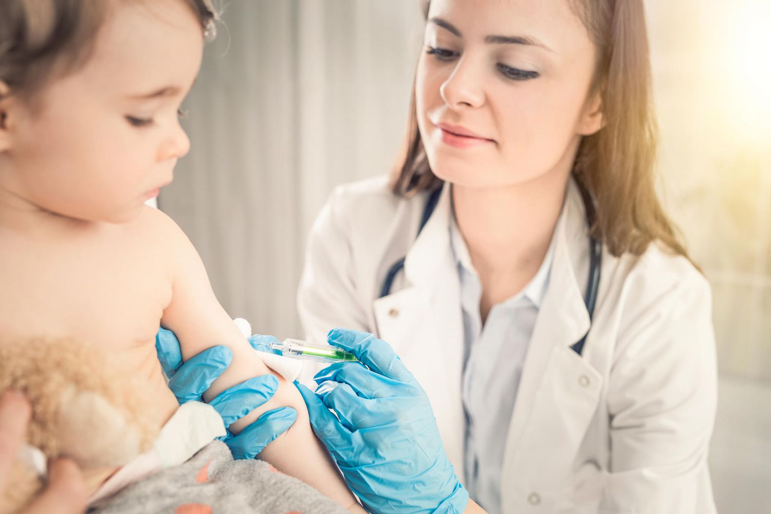 Child Getting Flu Shot Vaccine