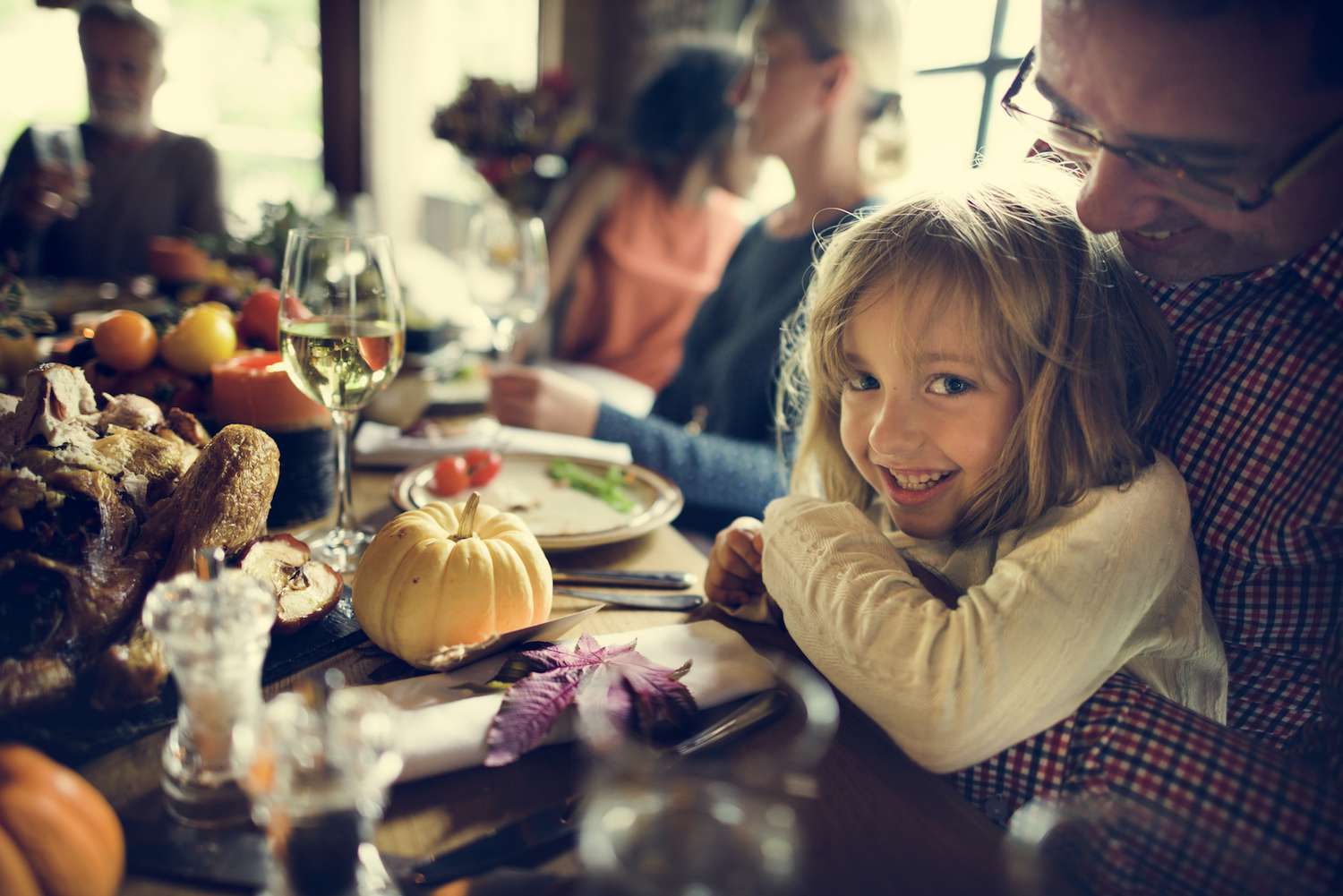 little girl at thanksgiving