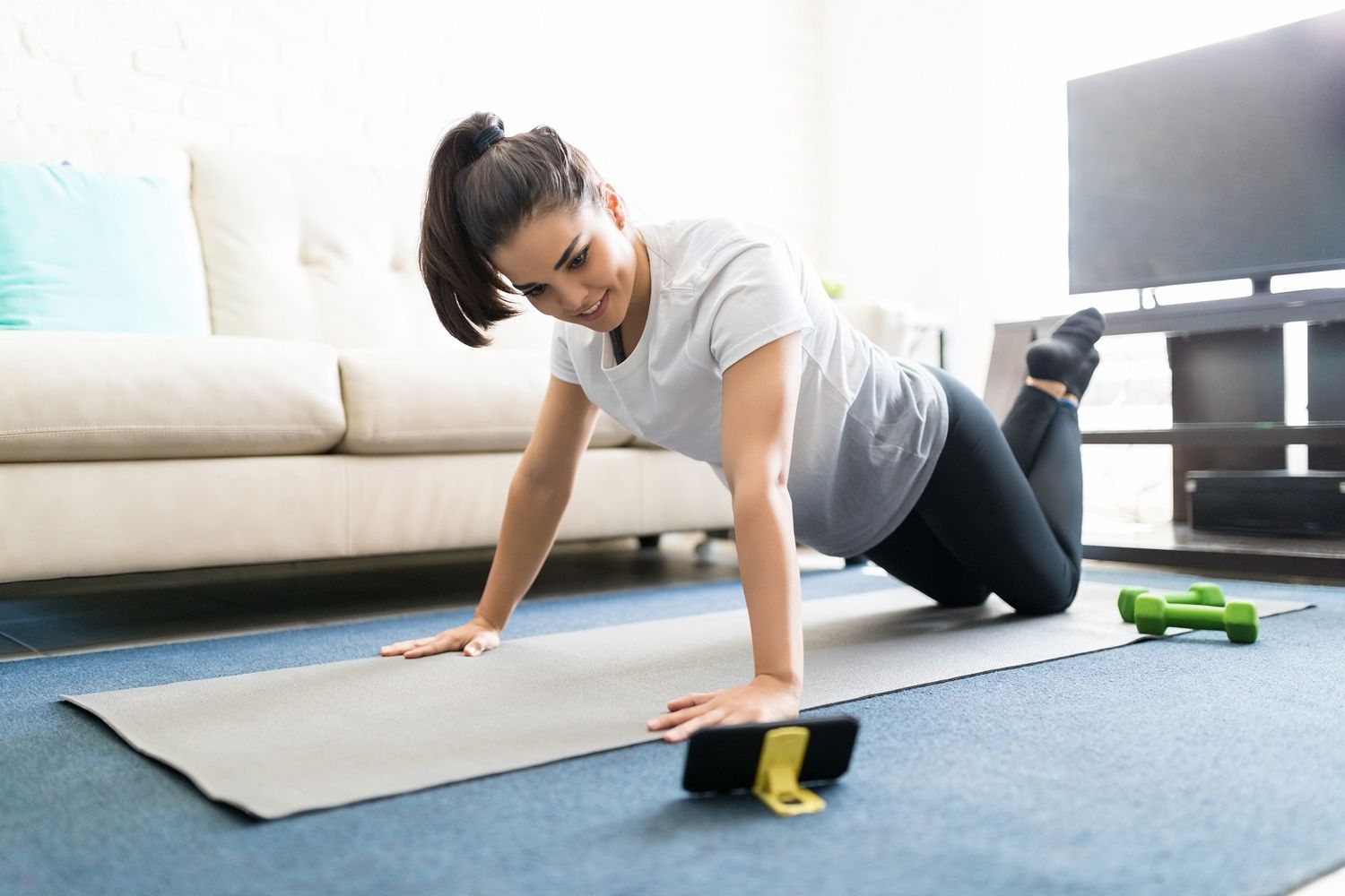 Woman Doing Home Workouts