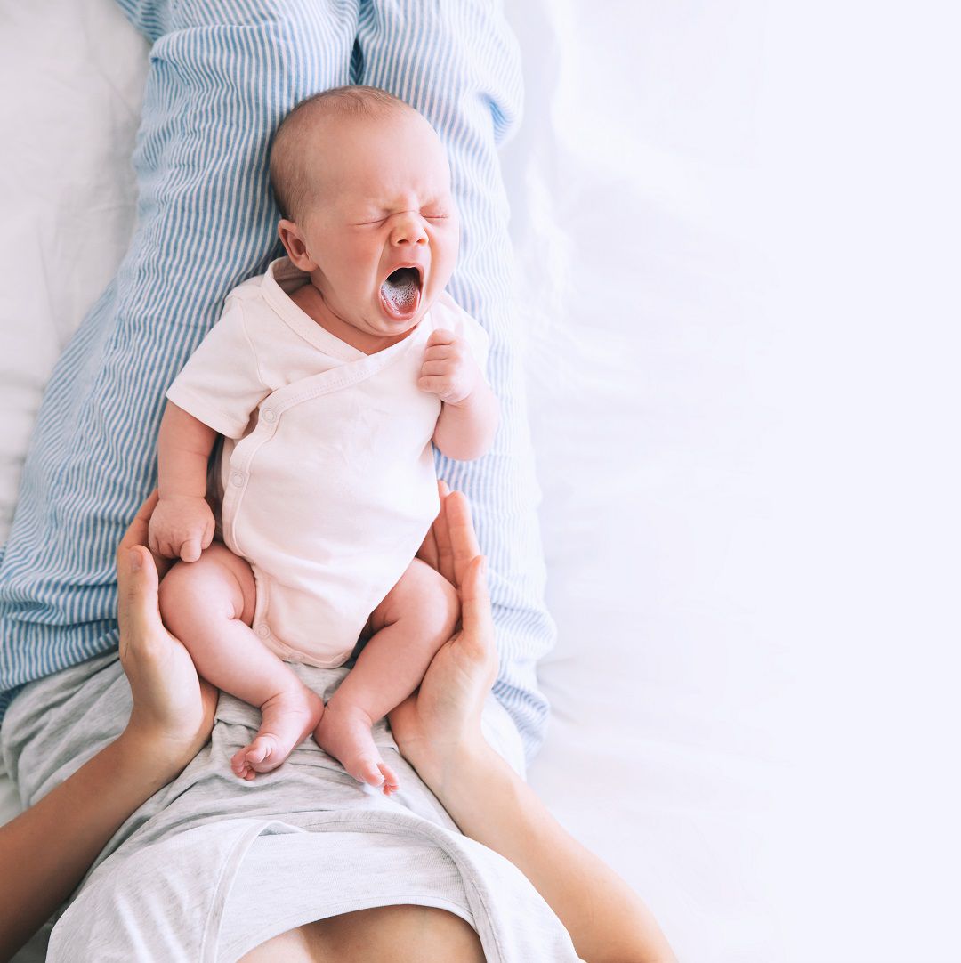 newborn yawning