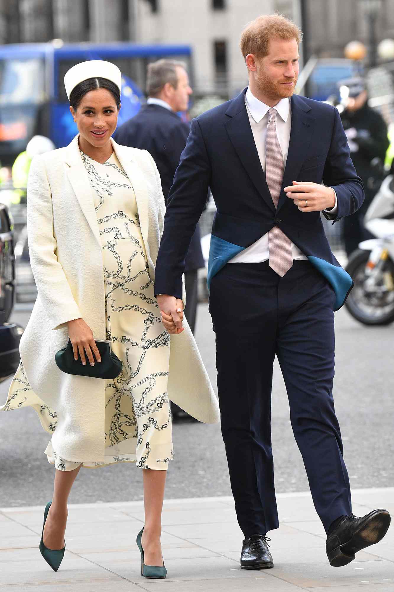 Pregnant Meghan Markle and Prince Harry Walking