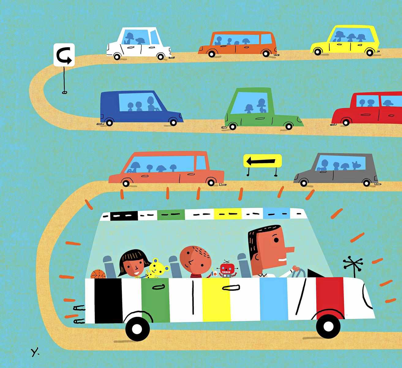Best Family Cars Illustration