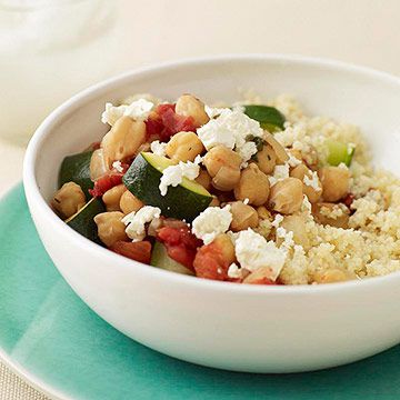 chickpea stew over couscous