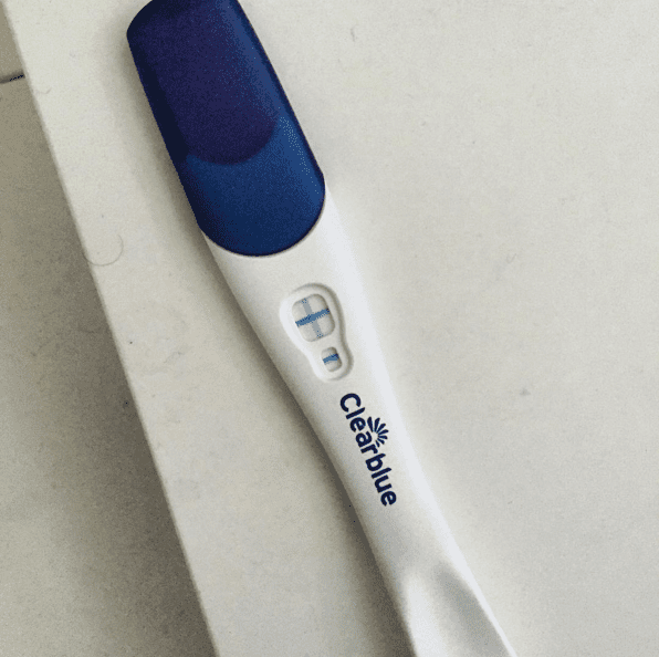 Bar Rafaeli pregnancy test photo