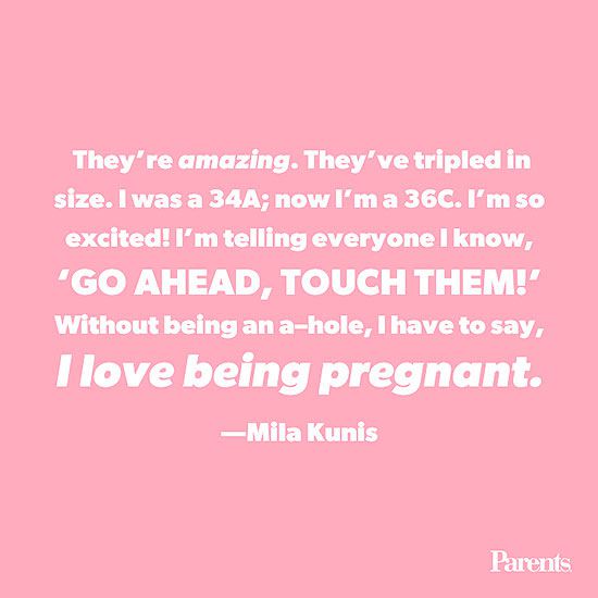 Mila Kunis pregnancy quote