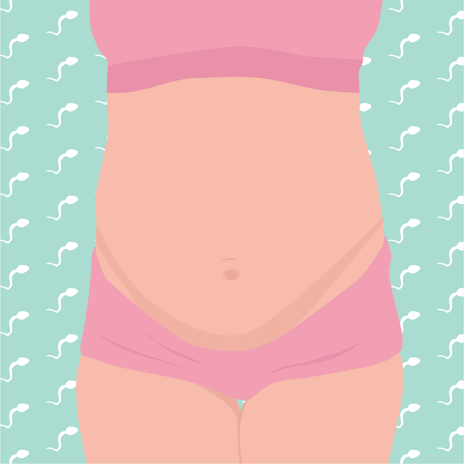 Pregnant Belly Illustration