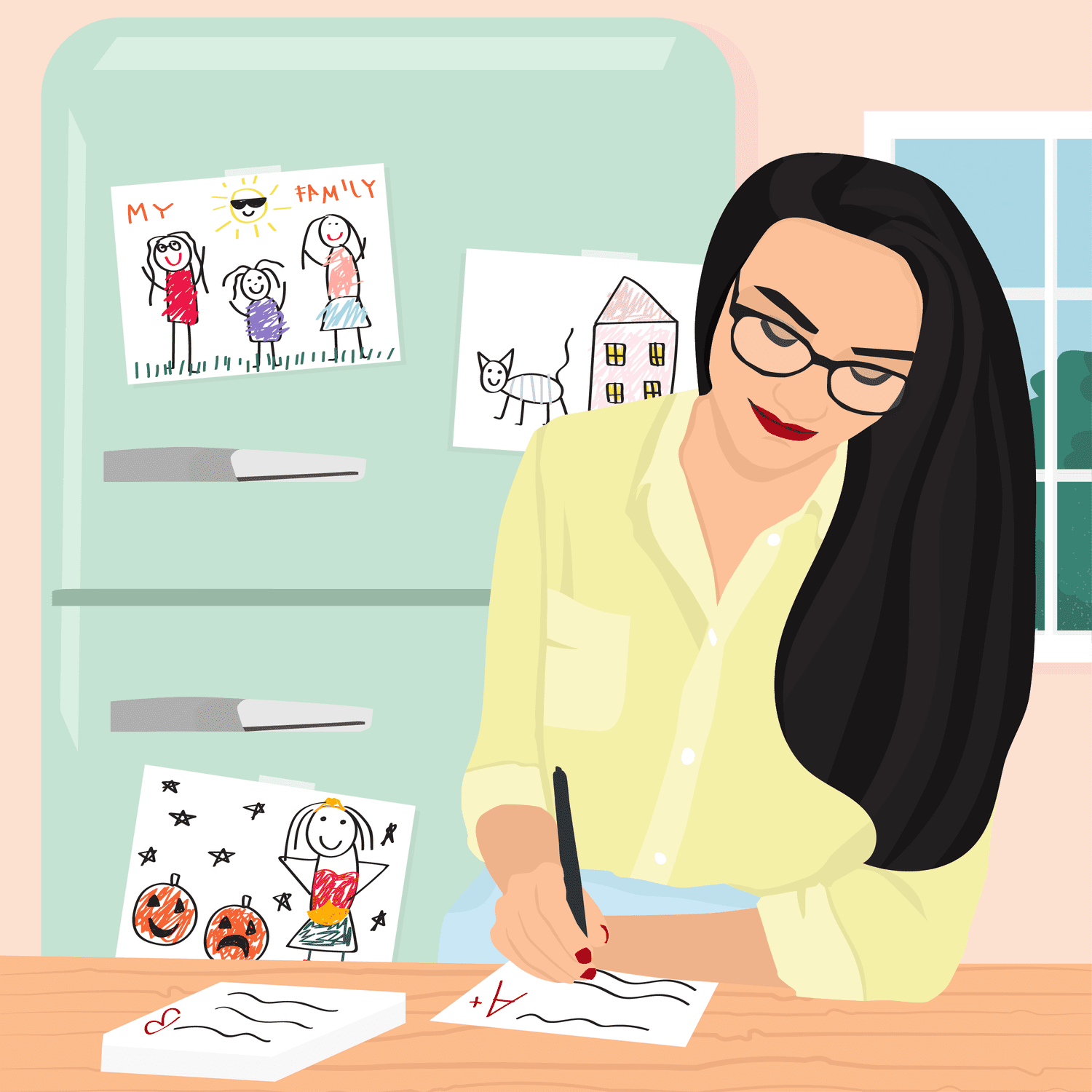 I’m a Mom and a Teacher Illustration