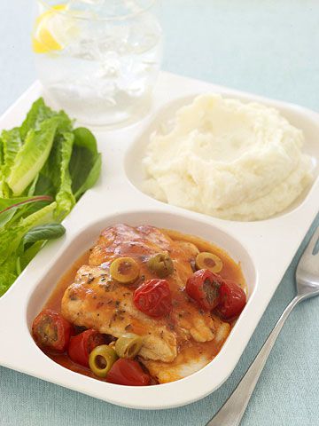 Flounder with Spicy Cherry Tomato Sauce