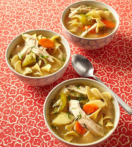 Chicken Soup with Egg Noodles 