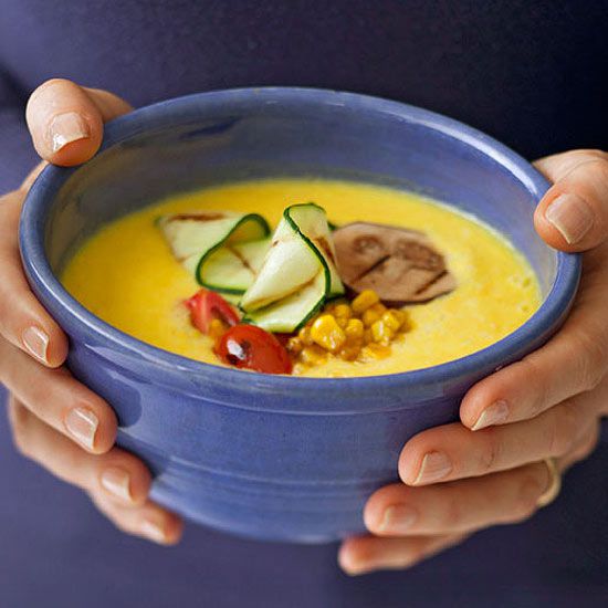 Corn Soup With Favorite Summer Vegetables 