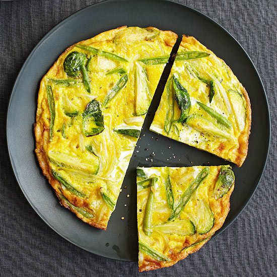 String Bean and Brussels Sprout Frittata 