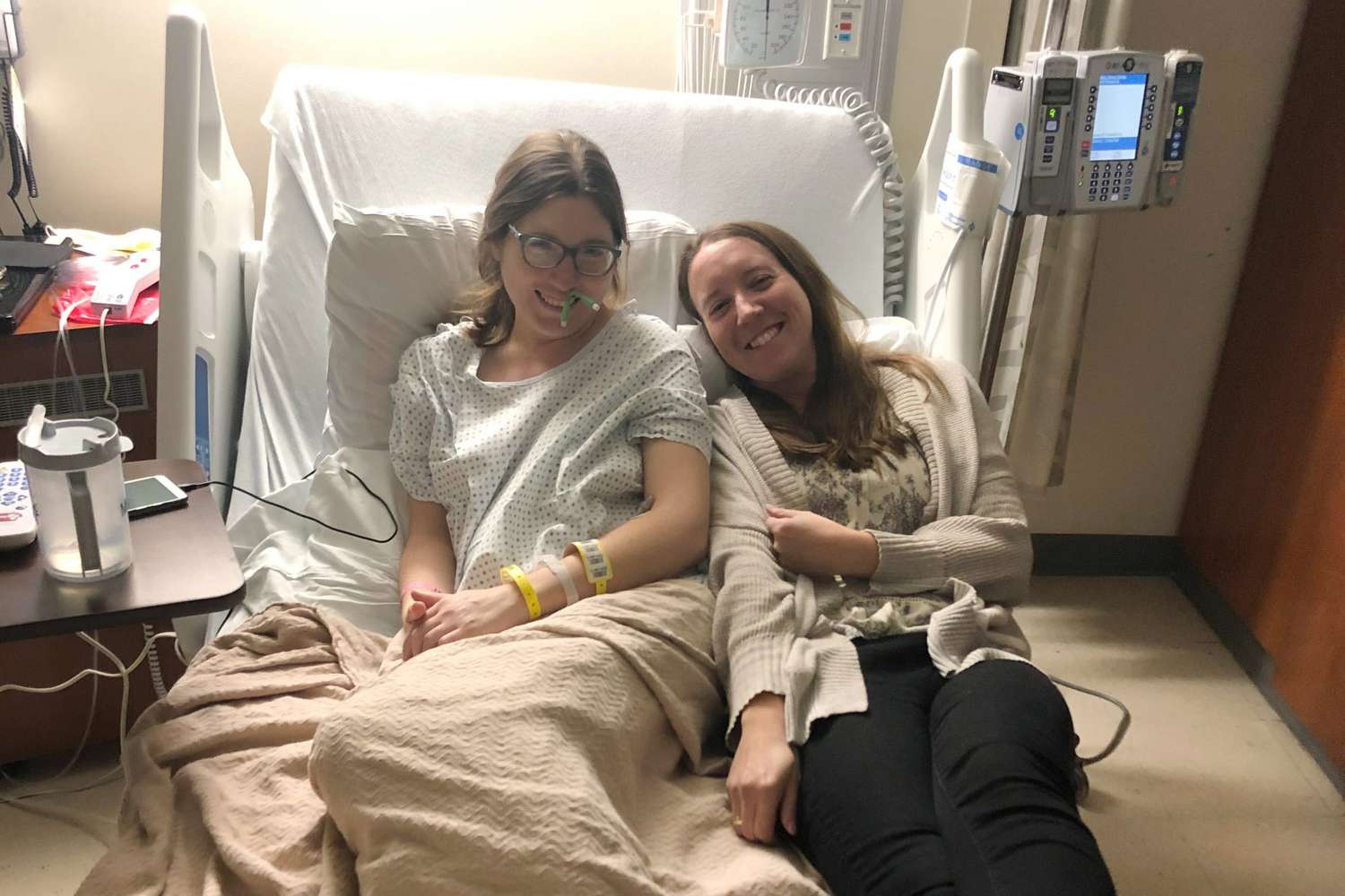 Ashlea Betzen-Miyauchi and Sarina Finkelstein-Leventi on October 19, 2019. Ashlea had just been admitted back into the hospital two days before for complications related to metastatic breast cancer.