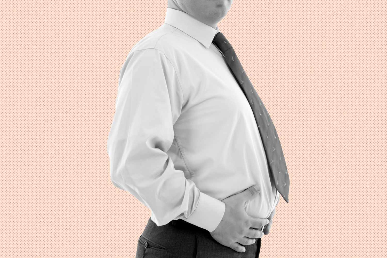 businessman holding his stomach
